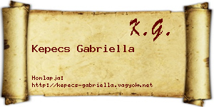 Kepecs Gabriella névjegykártya