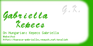 gabriella kepecs business card